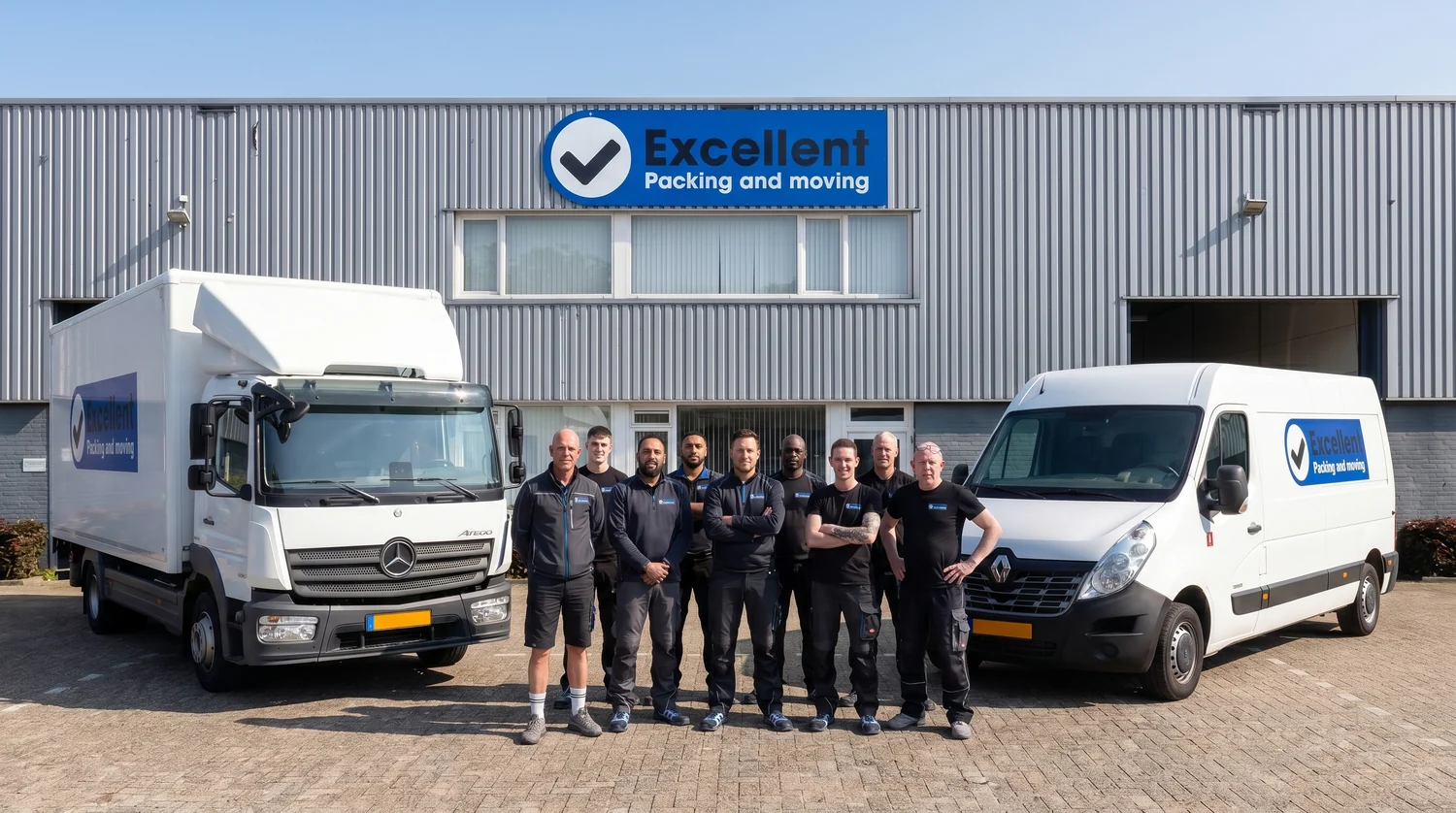Het vaste team van Excellent Packing and moving